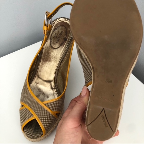 Prada Peep-Toe Wedge Sandal - Picture 6 of 6